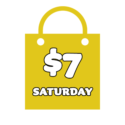Saturdays: Flash sale day! New Items in stock, everything $7