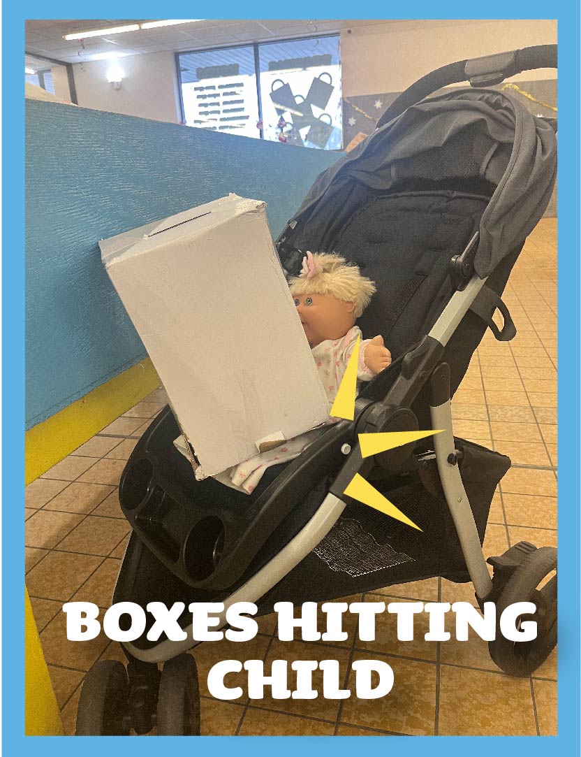 Boxes hitting child